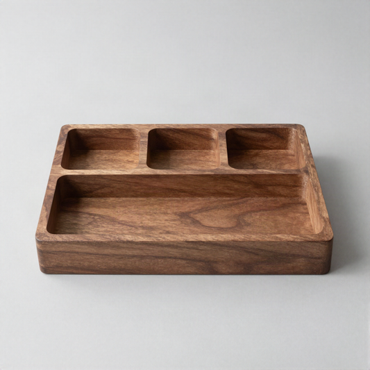 Solid Wood Desk Organizer Tray
